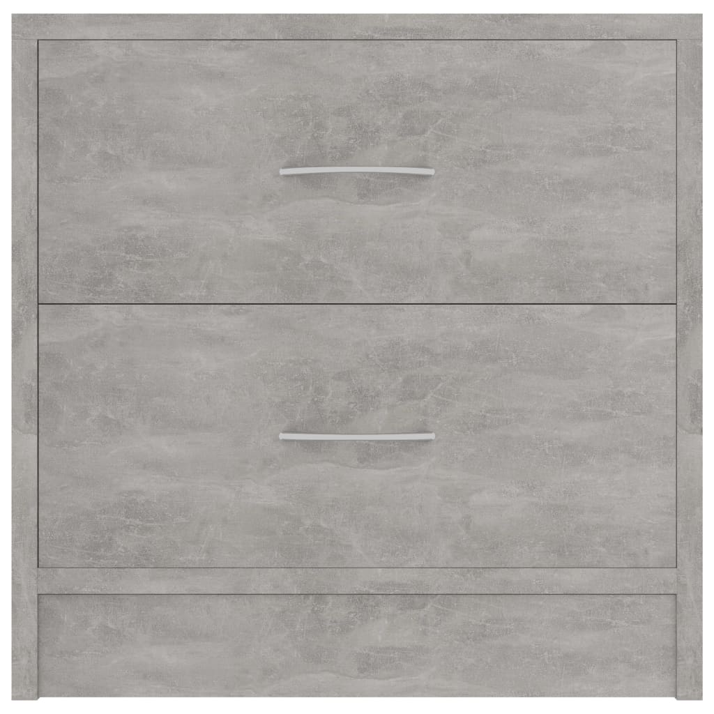 Bedside Cabinet Concrete Grey 40x30x40 cm Chipboard