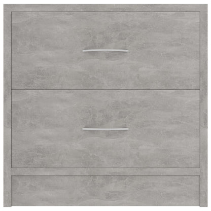 Bedside Cabinet Concrete Grey 40x30x40 cm Chipboard