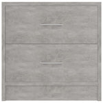 Bedside Cabinet Concrete Grey 40x30x40 cm Chipboard