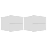 Bedside Cabinets 2 pcs White 40x30x30 cm Chipboard