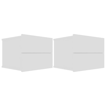 Bedside Cabinets 2 pcs White Engineered Wood