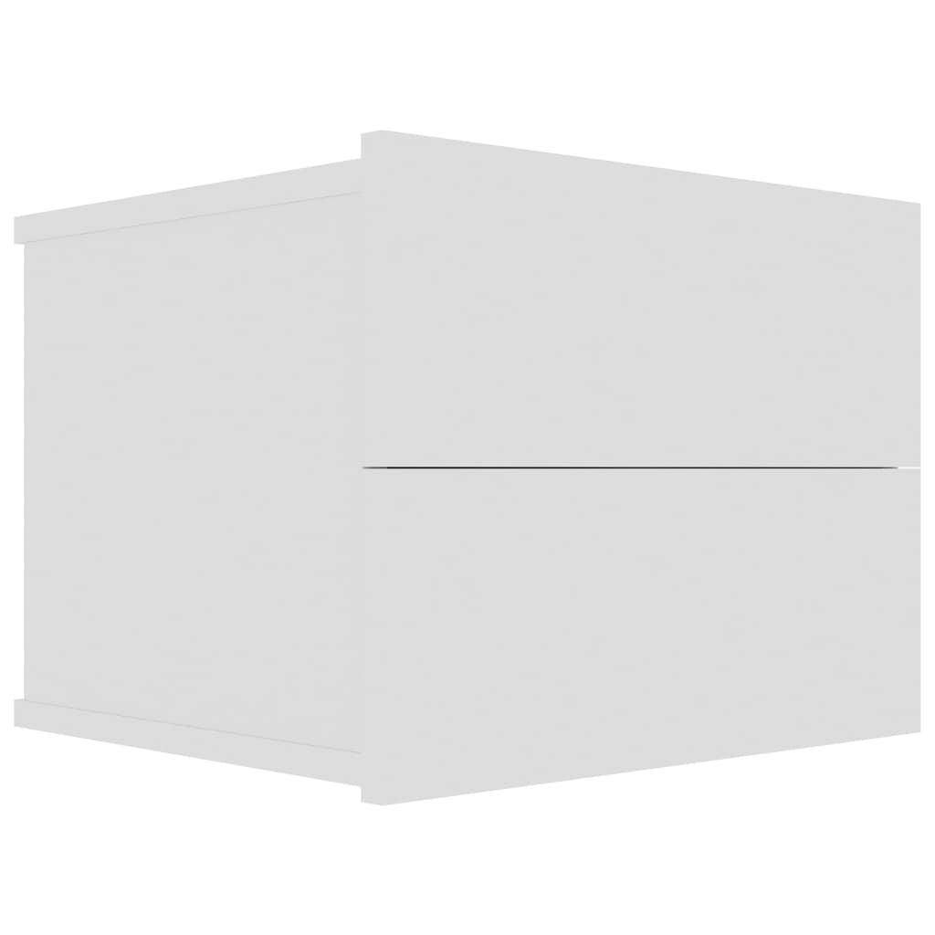 Bedside Cabinets 2 pcs White 40x30x30 cm Chipboard