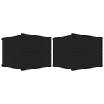 Bedside Cabinets 2 pcs Black 40x30x30 cm Chipboard