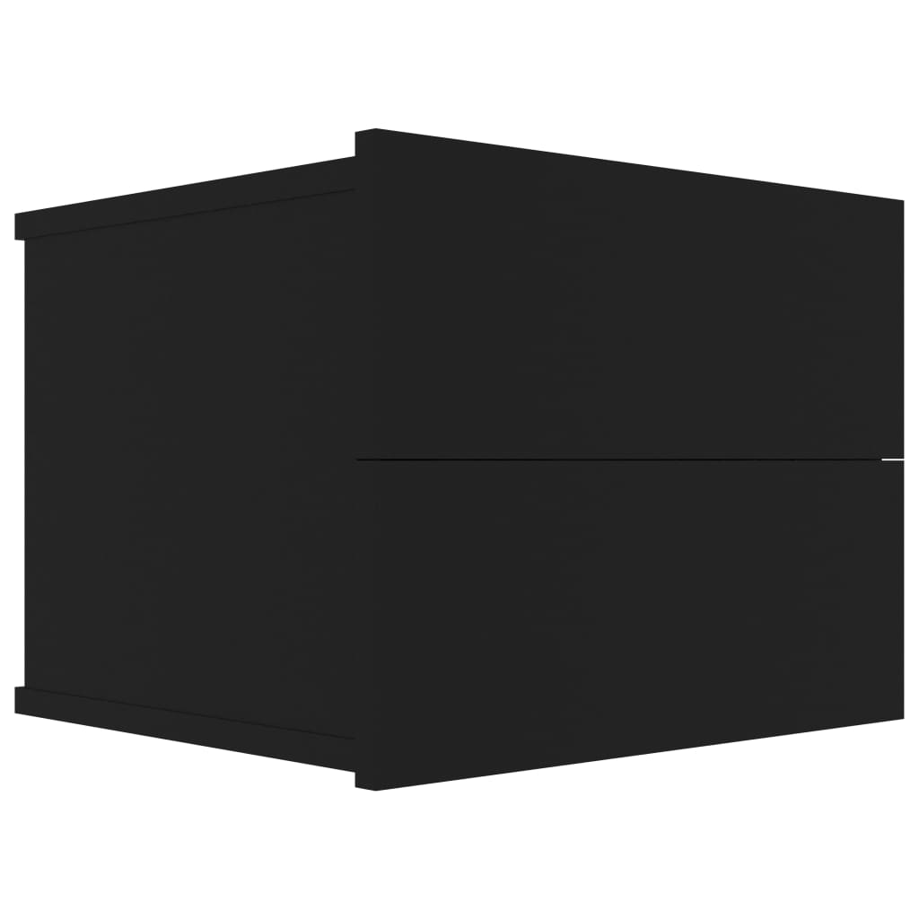 Bedside Cabinets 2 pcs Black Engineered Wood