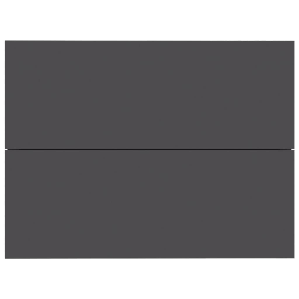 Bedside Cabinet Grey Chipboard