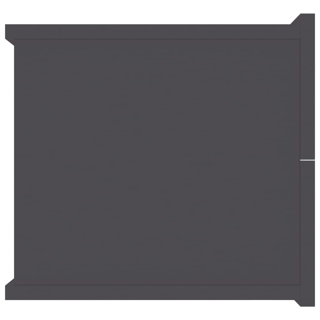 Bedside Cabinet Grey Chipboard
