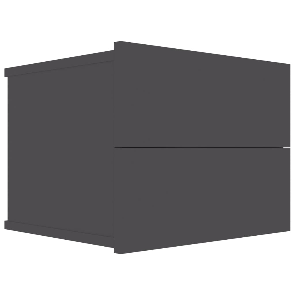 Bedside Cabinets 2 pcs Grey 40x30x30 cm Chipboard