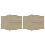 Bedside Cabinets 2 pcs Sonoma Oak 40x30x30 cm Chipboard