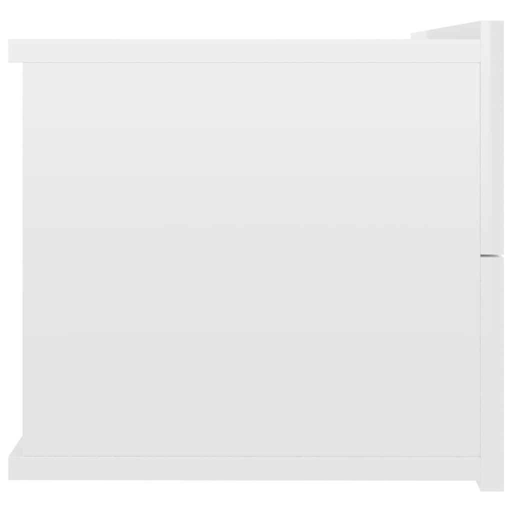 Bedside Cabinet High Gloss White 40x30x30 cm Chipboard