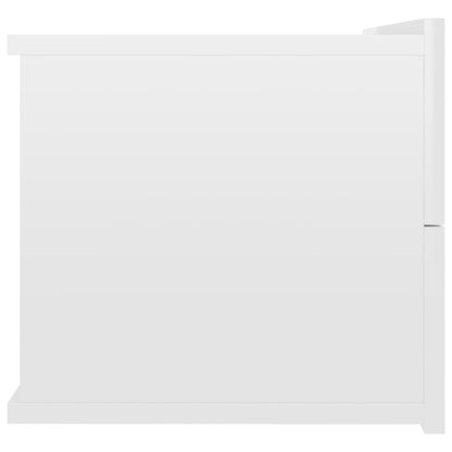 Bedside Cabinet High Gloss White 40x30x30 cm Chipboard