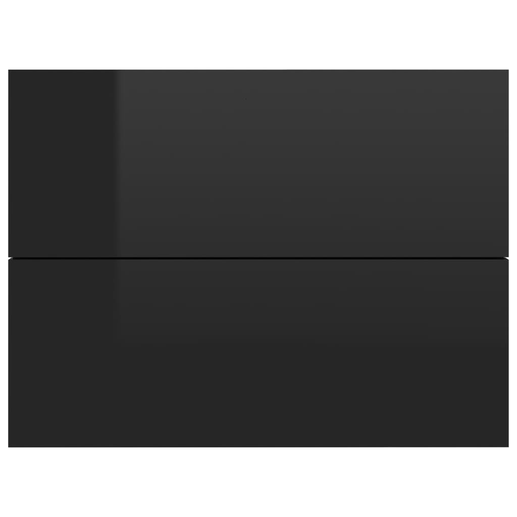 Bedside Cabinets 2 pcs High Gloss Black 40x30x30 cm Chipboard