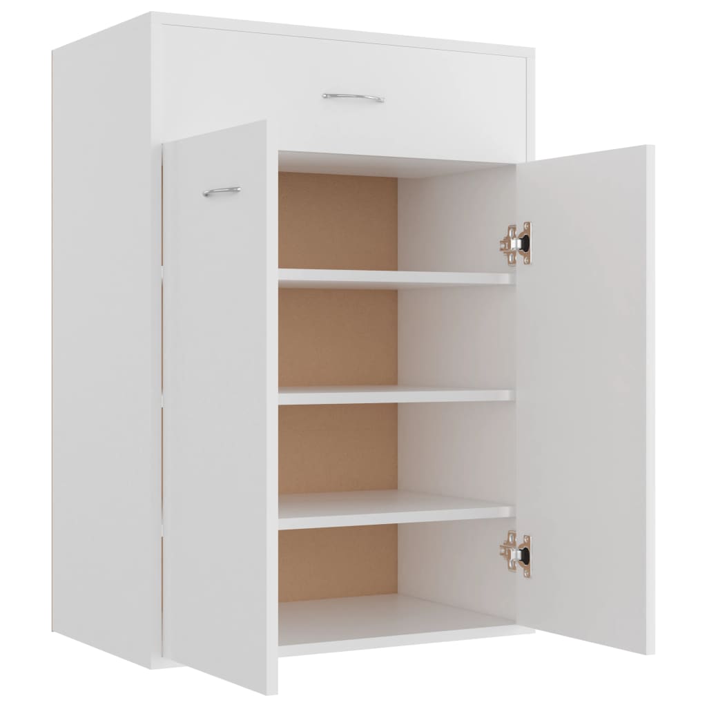 Shoe Cabinet White 60x35x84 cm Chipboard