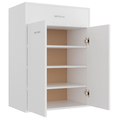 Shoe Cabinet White 60x35x84 cm Chipboard