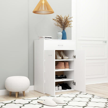 Shoe Cabinet White 60x35x84 cm Chipboard