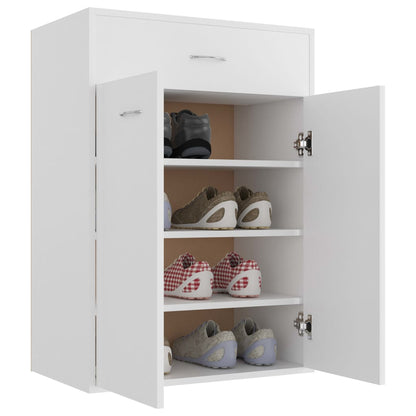 Shoe Cabinet White 60x35x84 cm Chipboard