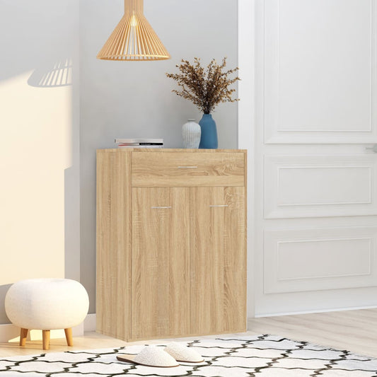 Shoe Cabinet Sonoma Oak 60x35x84 cm Chipboard