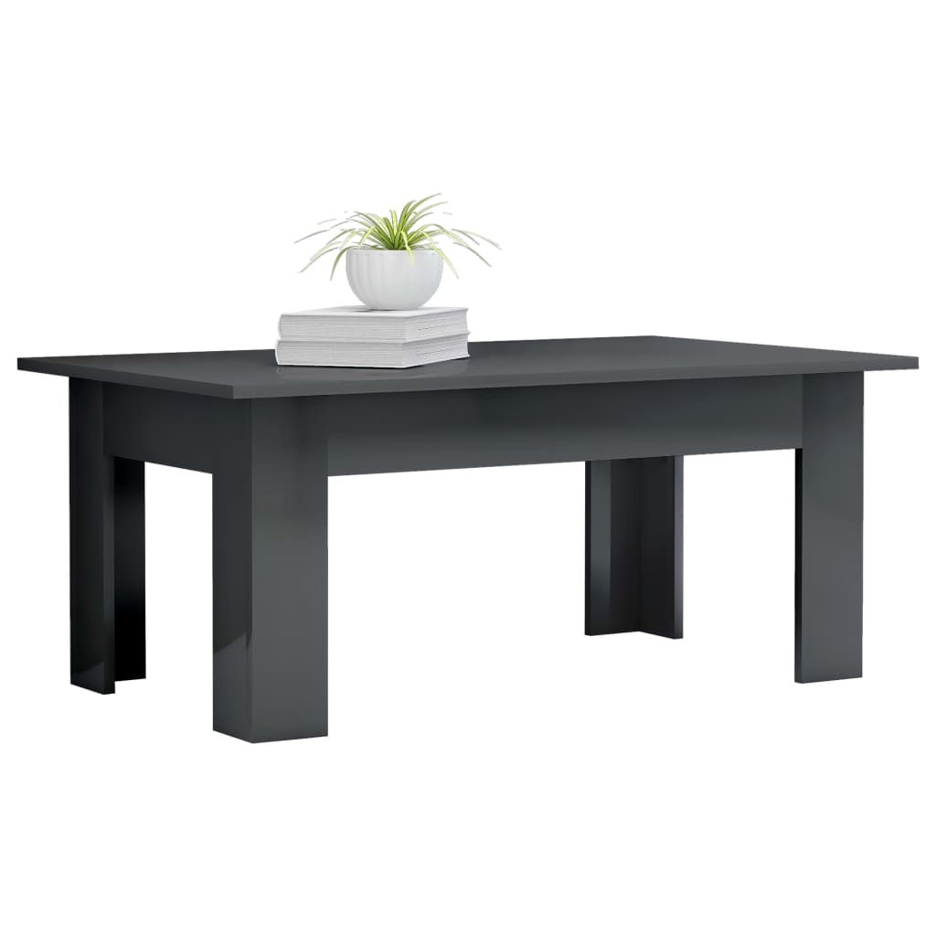 Coffee Table High Gloss Grey  Chipboard