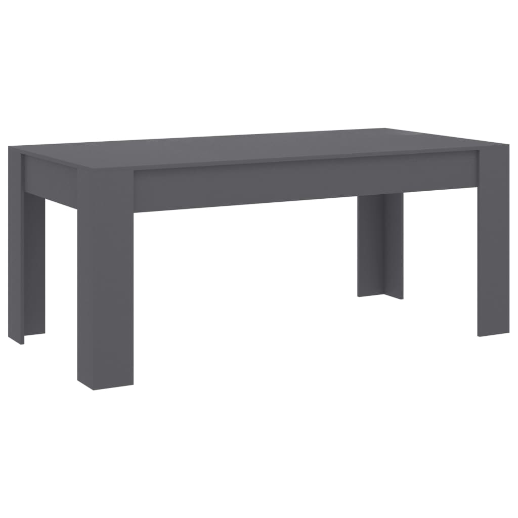 Dining Table Grey 180x90x76 cm Chipboard