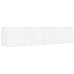 CD Wall Shelf White 75x18x18 cm Chipboard