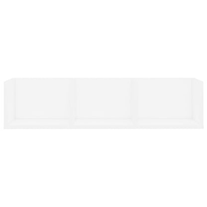 CD Wall Shelf White 75x18x18 cm Chipboard