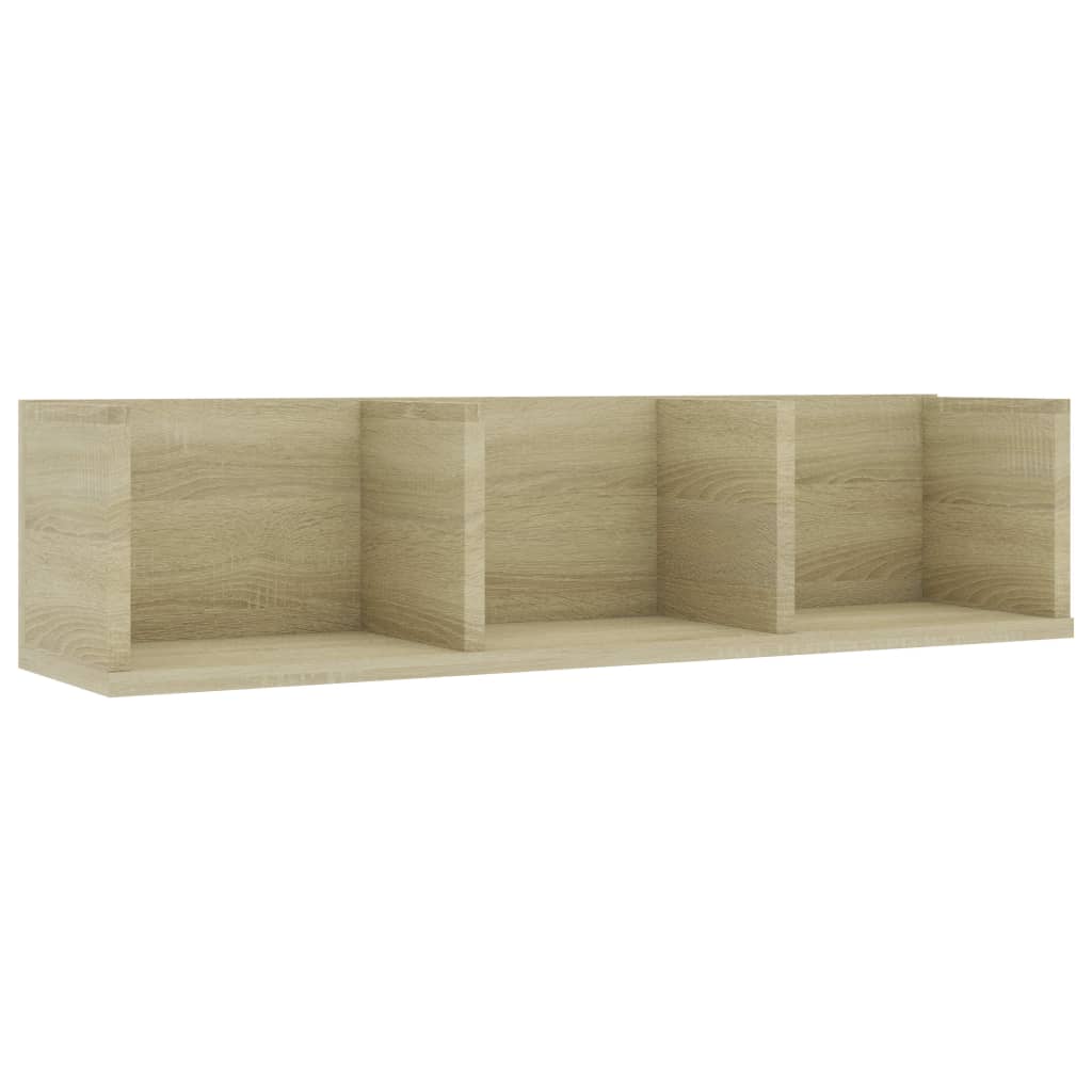 CD Wall Shelf Sonoma Oak 75x18x18 cm Chipboard