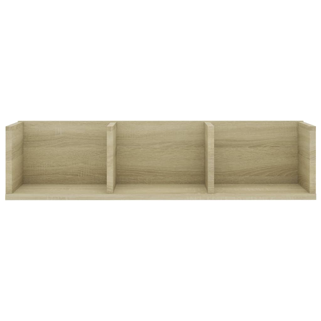 CD Wall Shelf Sonoma Oak 75x18x18 cm Chipboard