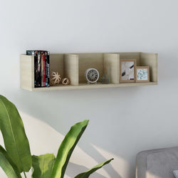 CD Wall Shelf Sonoma Oak 75x18x18 cm Chipboard