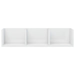 CD Wall Shelf High Gloss White 75x18x18 cm Chipboard