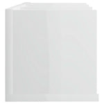 CD Wall Shelf High Gloss White 75x18x18 cm Chipboard