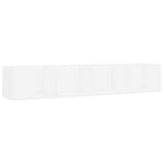 CD Wall Shelf White 100x18x18 cm Chipboard