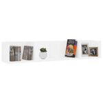 CD Wall Shelf White 100x18x18 cm Chipboard