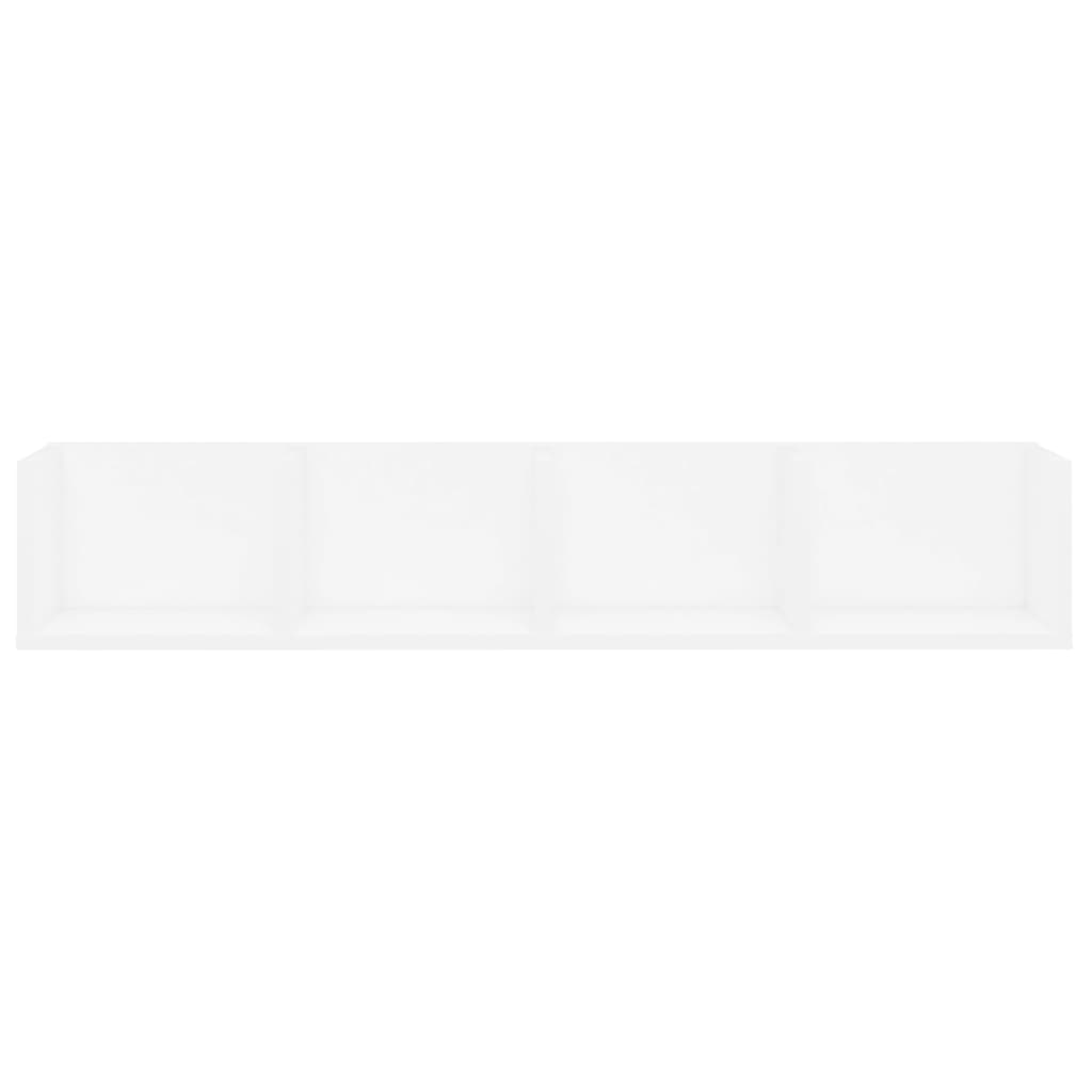 CD Wall Shelf White 100x18x18 cm Chipboard