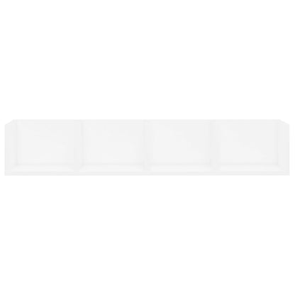 CD Wall Shelf White 100x18x18 cm Chipboard