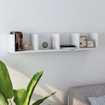 CD Wall Shelf White 100x18x18 cm Chipboard