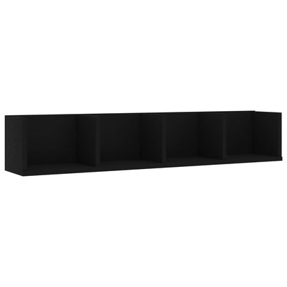 CD Wall Shelf Black 100x18x18 cm Chipboard