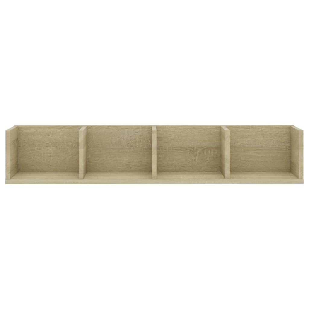 CD Wall Shelf Sonoma Oak 100x18x18 cm Chipboard