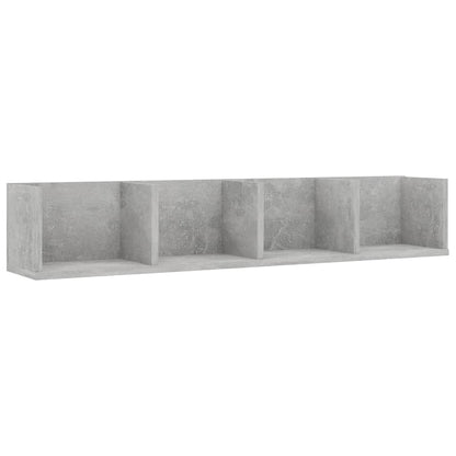 CD Wall Shelf Concrete Grey 100x18x18 cm Chipboard