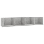 CD Wall Shelf Concrete Grey 100x18x18 cm Chipboard