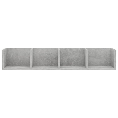 CD Wall Shelf Concrete Grey 100x18x18 cm Chipboard