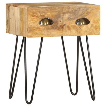 Bedside Cabinet 2 Drawers Mango Wood