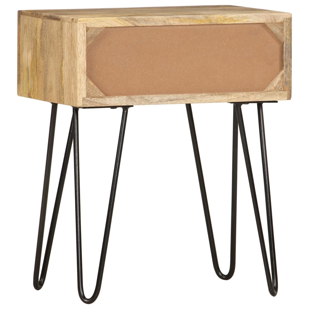 Bedside Cabinet 2 Drawers Mango Wood