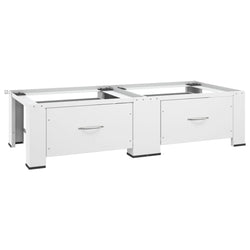 Double Washing and Drying Machine with Drawers White