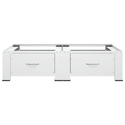 Double Washing and Drying Machine with Drawers White