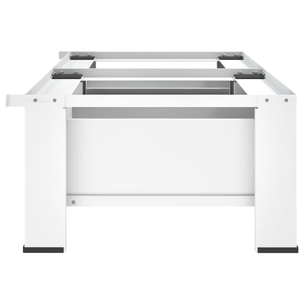 Double Washing and Drying Machine with Drawers White