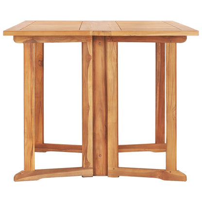 7 Piece Folding Outdoor Dining Set Solid Teak Wood