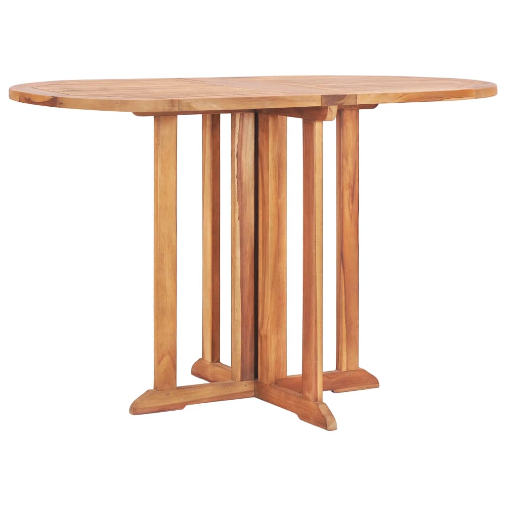 5 Piece Folding Outdoor Dining Set Solid Teak Wood - 70×14×75cm