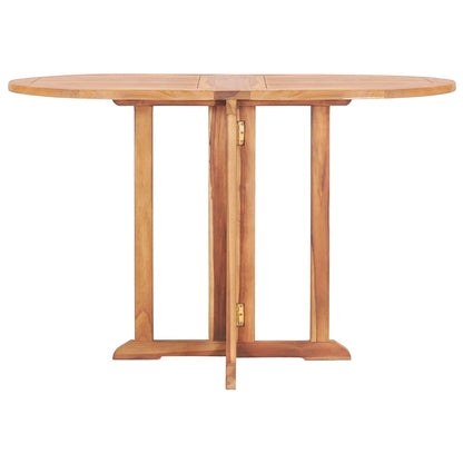 5 Piece Folding Outdoor Dining Set Solid Teak Wood - 70×14×75cm
