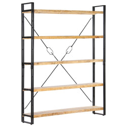 5-Tier Bookcase Solid Mango Wood