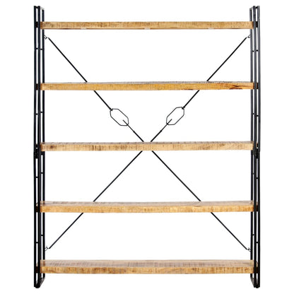 5-Tier Bookcase Solid Mango Wood - 140×30×180cm