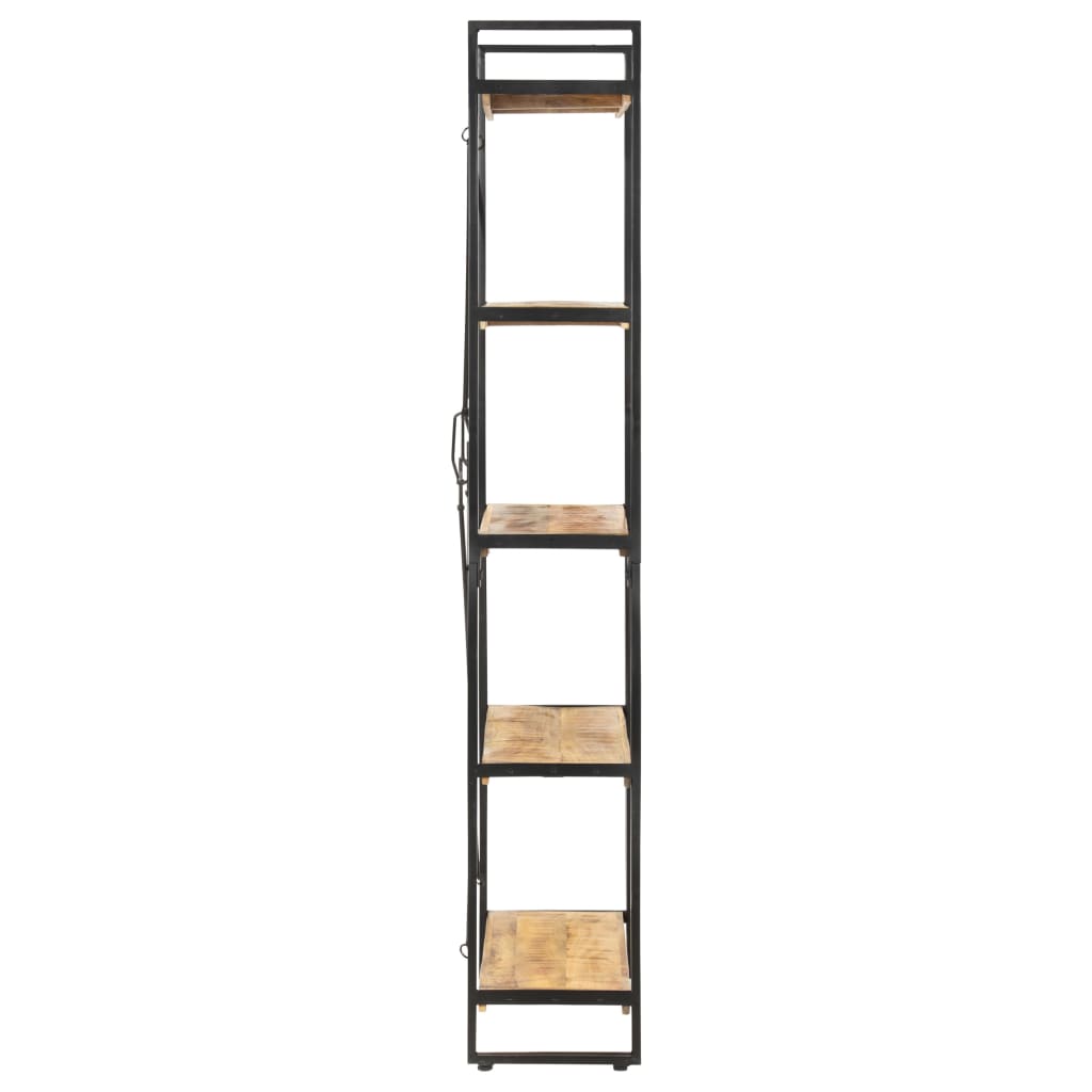 5-Tier Bookcase Solid Mango Wood - 140×30×180cm
